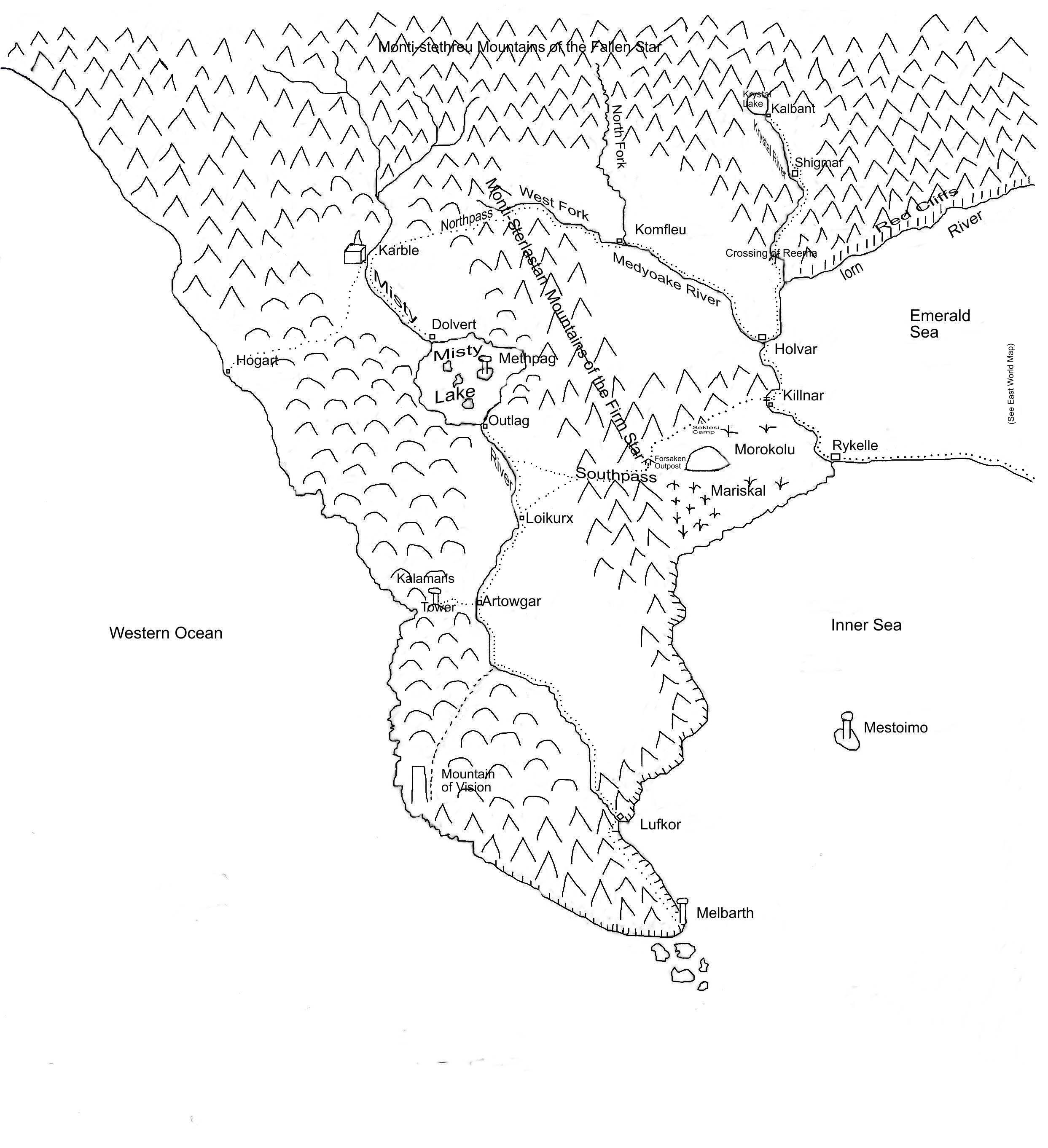 West World Map - Area in the first book.